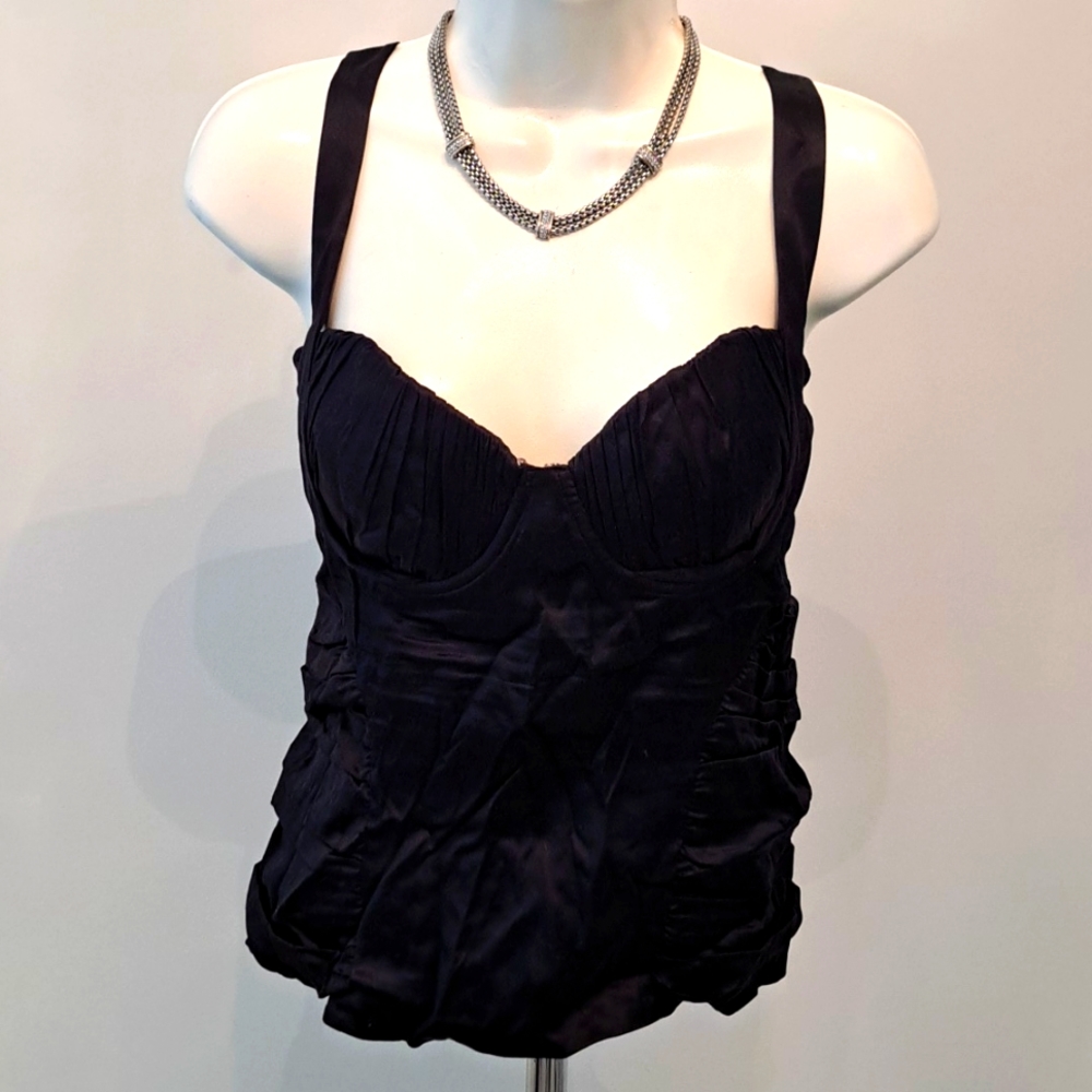 Marciano Black Silk Top